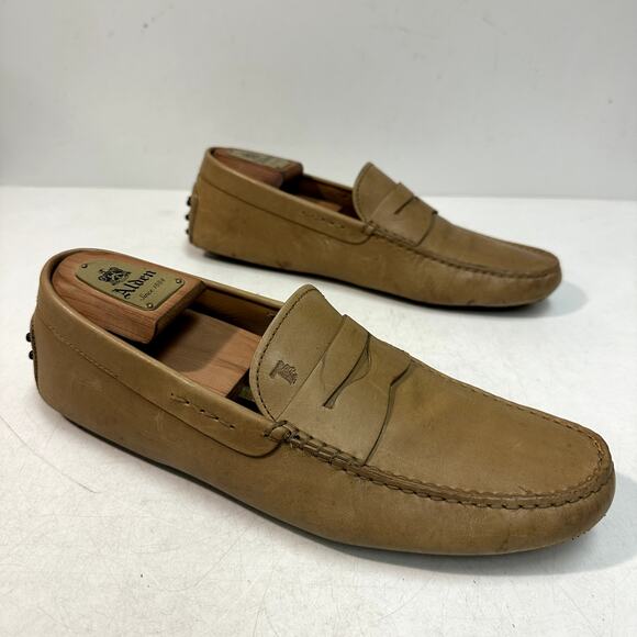 GOOD Tod\'s Gommino Loafers British Tan Calf Made in Italy Drivers UK 9 / US 10 main image 4